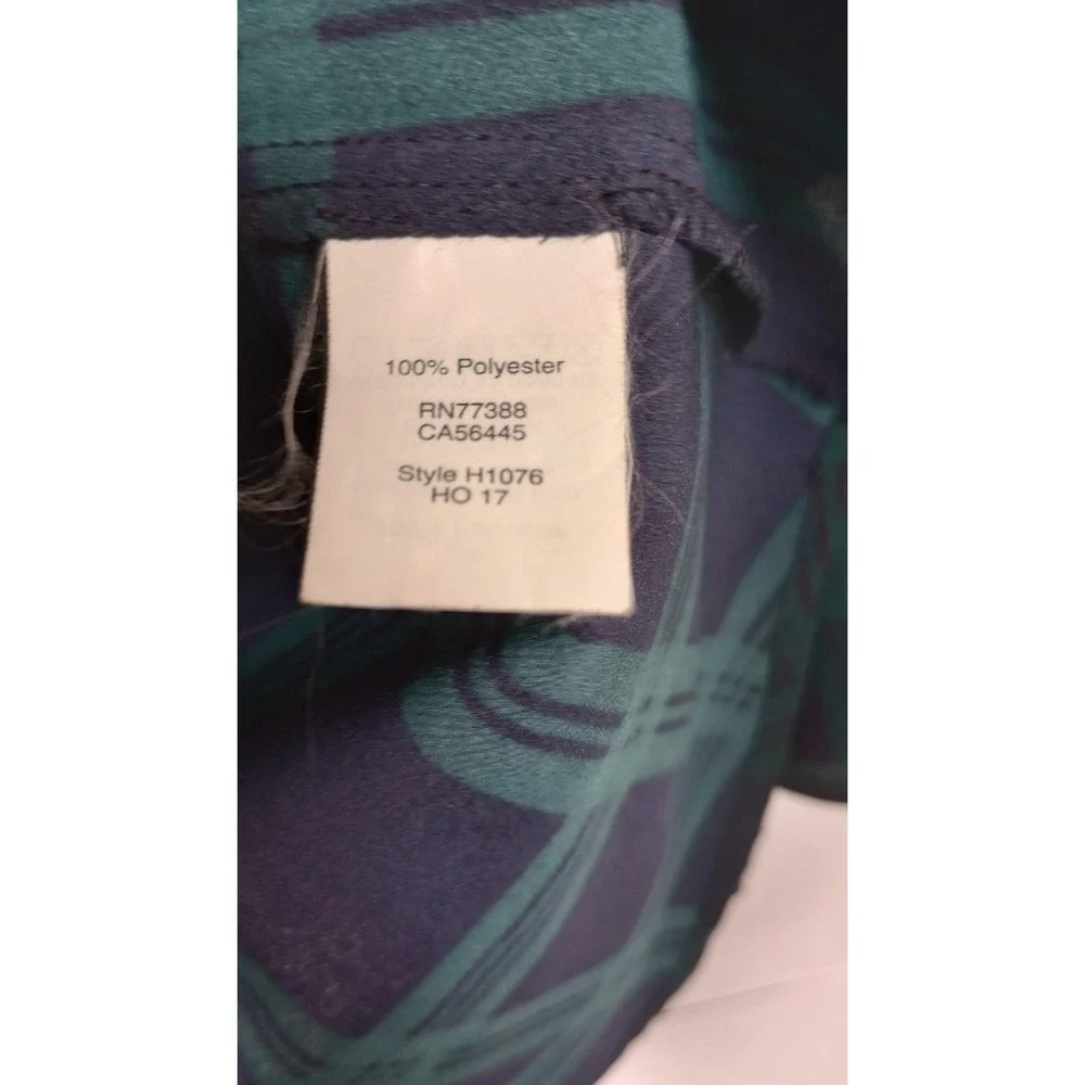 J Crew Green Navy Tartan Plaid Bell Sleeve Blouse Womens Medium Petite H1076